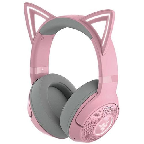 Razer Kraken Kitty V2 BT — Rosa com Cancelamento de Ruído Razer Kraken Kitty V2 BT — Rosa com Cancelamento de Ruído