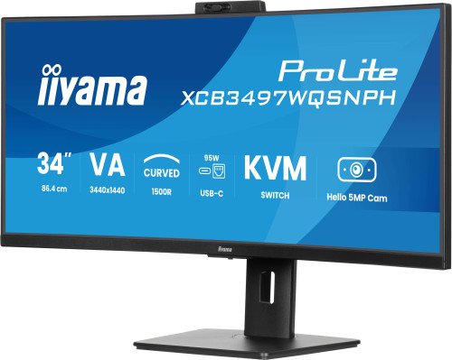 Iiyama VA Monitor com Dock e KVM
