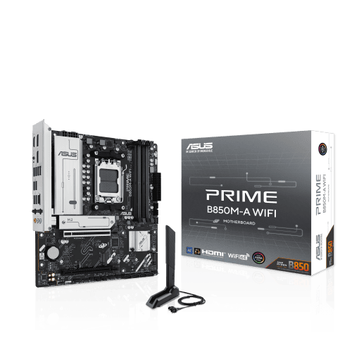 Asus Prime B850M-A WiFi — AM5 com DDR5 até 8000 MHz Asus Prime B850M-A WiFi — AM5 com DDR5 até 8000 MHz