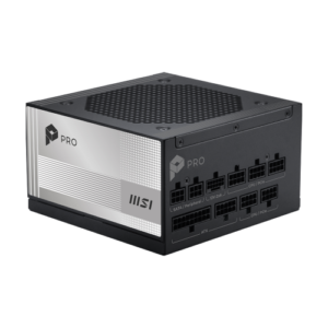 FUENTE ALIMENTACION MSI PRO A1000PL PCIE5,PSU,1000W,80 PLUS PLATINUM,MODULAR,120MM,ACTIVE PFC,1XPCI-E 5 (16PIN),3XPCI-E (6+2 PIN),6XSATA (15 PIN)