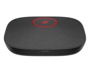 HP POLY STUDIO A2 MICRÓFONO DE MESA NEGRO, CON PLACA DE MONTAJE EN PARED Y CABLES DE E/S